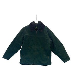 Cabelas Outdoor Gear Canvas Zip Up Insulated Work Jacket Coat size L thermal swe